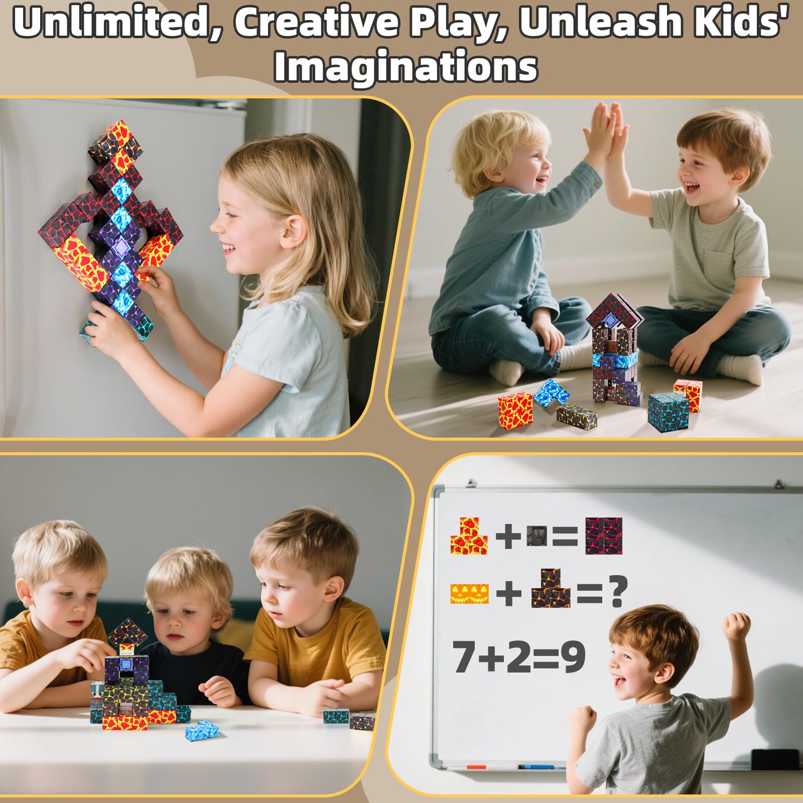 Amazon.com: LionFuny Magnetic Blocks,100PCS Magnetic Building
